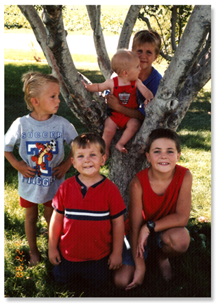 Photo of Brock and Mitch Walquist and Mark, Gatlin and Tristan Jackson