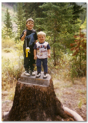 Photo of Mitch and Brock Walquist camping