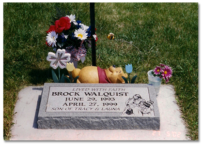 Photo of Brock's headstone