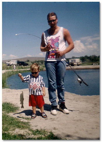Photo of Tracy and Brock fishing.
